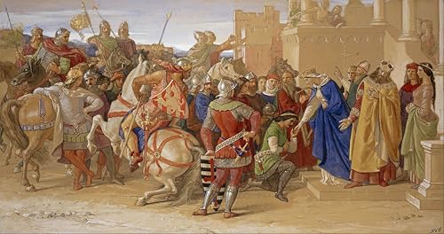William Dyce les chevaliers de la table ronde Affiches d'Art SERENDIPITP Portrait Toile 60x90cm
