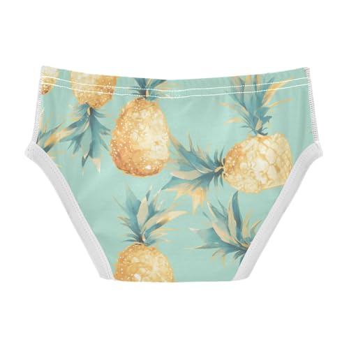 Gold Glitter Pineapples Mint Toddler Boys Cotton Kids Underwear Breathable Children Undies2