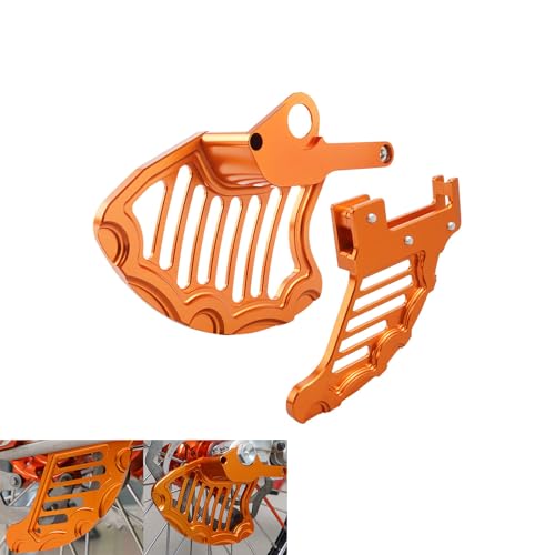 Protection de disque de frein moto orange évite un disque voilé en rando