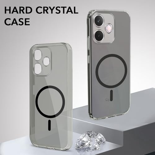 Image of Jkobi Lifetime Anti-Yellow MagSafe Compatible Clear Back Cover Case for Oppo A5 Pro (Sleek Hard Crystal | Shockproof and Camera Protection)