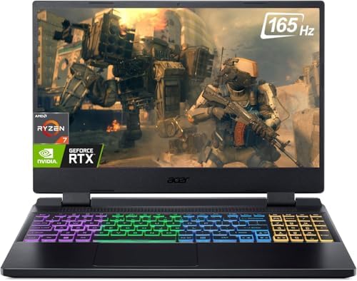 acer Nitro 5 15.6" QHD 165Hz Gaming Laptop, AMD Ryzen 7 6800H (8 Cores, Up to 4....