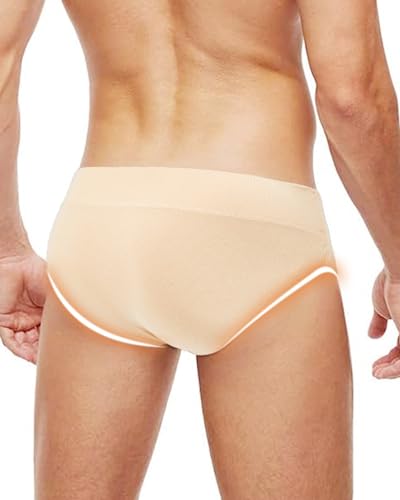 Men's Dance Delt Nude Underwear Short Pant For Ballet, Full Seat Dance Briefs for Men, Small-Large2