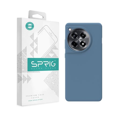 Image of SPRIG Compatible with Oneplus 12R Premium SilkTone Back Cover Drop Tested Shock Proof Mobile Case for Men, Women, Boys and Girls with Camera Protection (Denim Blue)