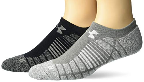 Under Armour Adult Golf Elevated Performance No Show Socks, 2-Pairs, Gravity Green Assorted, Shoe Size: Mens 8-12, Womens 9-12