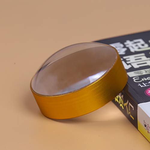 3” Dome Magnifier Optical Glass Portable Paperweight Magnifying Glass Extremely Clear Reading Aid Magnifying Glass Dome Easy to Glide for Reading Books,Map,Newspaper and Magazine by BIJIA（75mm） - Thumbnail 4