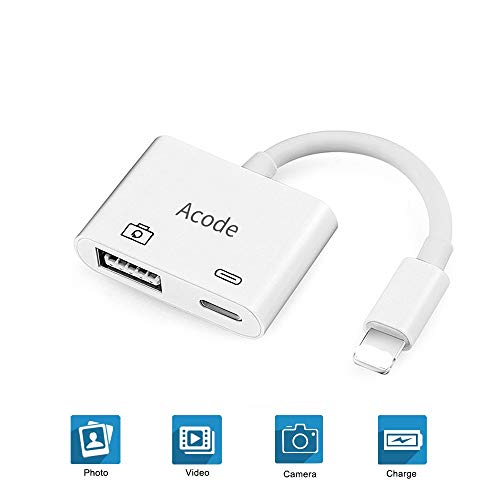 USB Camera Adapter, Acode 2 in 1 USB 3.0 Female OTG Adapter with Fast Charging Port Compatible with  - //coolthings.us