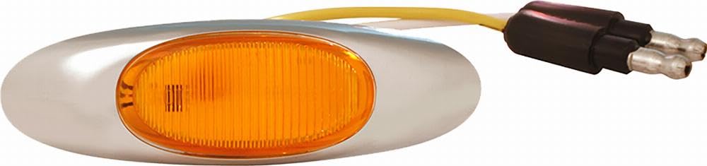 Grote 47953 - Micronova Led Clearance/Marker Light - Yellow, With Chrome Bezel