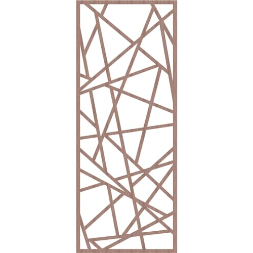 Image of Conway Decorative Pierced Fretwork Wood Wall Panels, 29 3 /8 inchW x 74 3 /8 inchH x 3 /8 inchT, Walnut