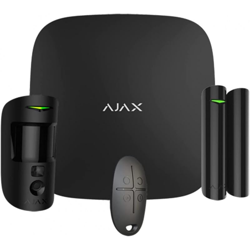 Ajx38175 Kit Antirrobo Inalámbrico Hub 2 Plus Negro Con Conexión 4G Y Ethernet, Certificación Grado 2 En-50131, Control Hasta 100 Dispositivos, Soporte Motioncam Con Protección