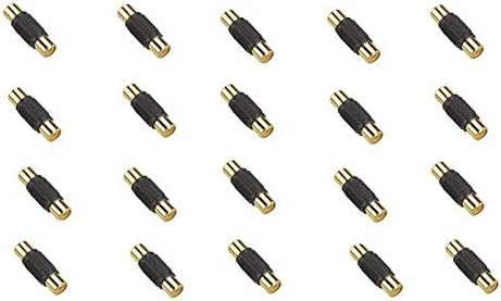 GHWL 20 Pack Gold Plated RCA Female to Female AV Coupler Joiner Extender