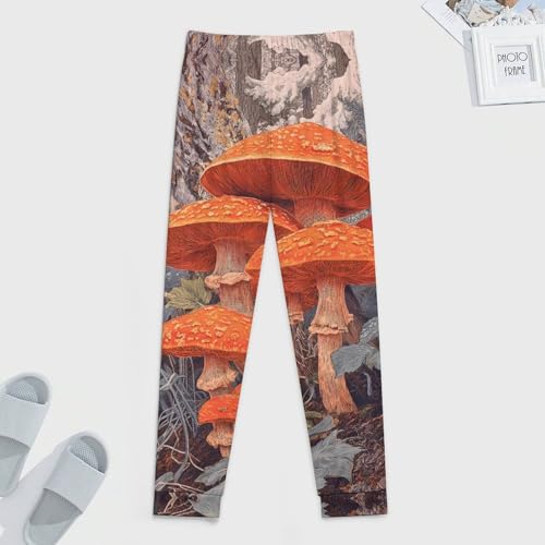 Mushrooms with Orange Caps Men's Pajama Bottoms Sleep Lounge Soft Comfy Pants Sleepwear4