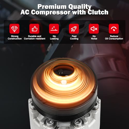 Image of cciyu Air Conditioning Compressor for BMW X5 4.4L 4.8L 2004 2005 2006