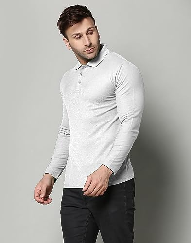 Image of INKKR Full Sleeve Men's Solid Polo Neck T-Shirt Combo