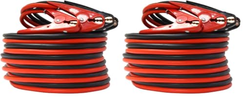 Image of A ABIGAIL Heavy Duty Jumper Cables, Booster Cables 1 Gauge 800A 25 Ft Booster Jump Start Automotive Jumper Cables Kit for Car, SUV, and Trucks with Professional Clamps and Carrying Bag (Pack of 2)