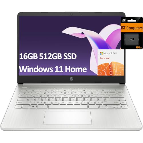 HP 14 Laptop Intel Pentium N5030 16GB RAM 512GB SSD Silver miniatura 1