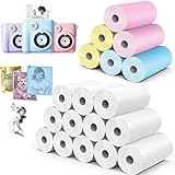 18 Rollen Kinderkamera-Papierrolle, Nachfüllpackung, kompatibel mit den meisten Sofortdruckkameras für Kinder (5,7 x 2,5 cm)