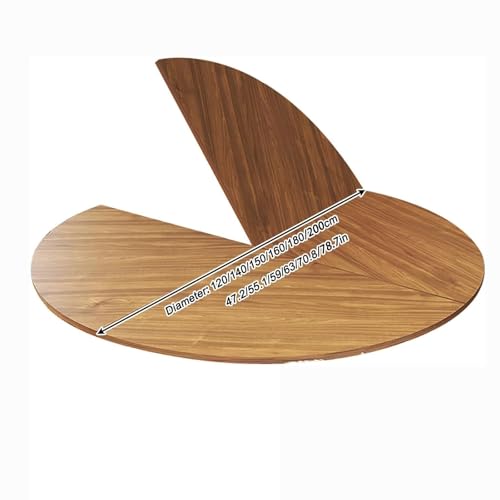 Table Ronde Pliable de 120 à 198 cm avec rallonge portable et rangement facile