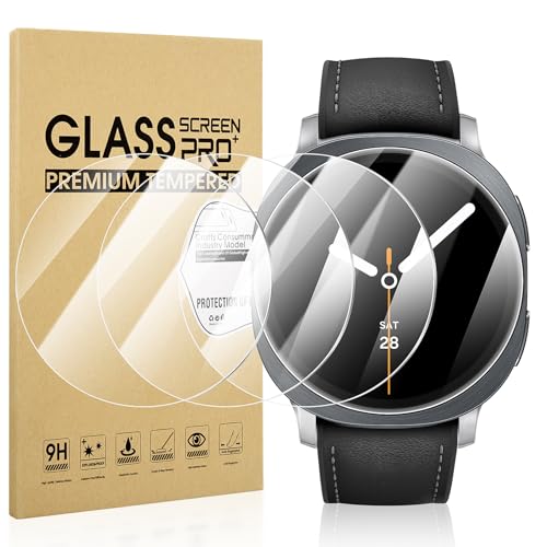 Suoman 4-Pack for Samsung Galaxy Watch 8 44mm Tempered Glass Screen Protector HD-Clear Hardness Protective Film for Galaxy 44 mm Smartwatches [Anti-Scratch]