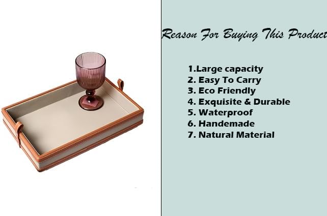 AKWAY フェイクレザーサービングトレイ ダイニングテーブル/装飾/パーティー/収納/調理器具/ホームデコレーション/ペーパートレ