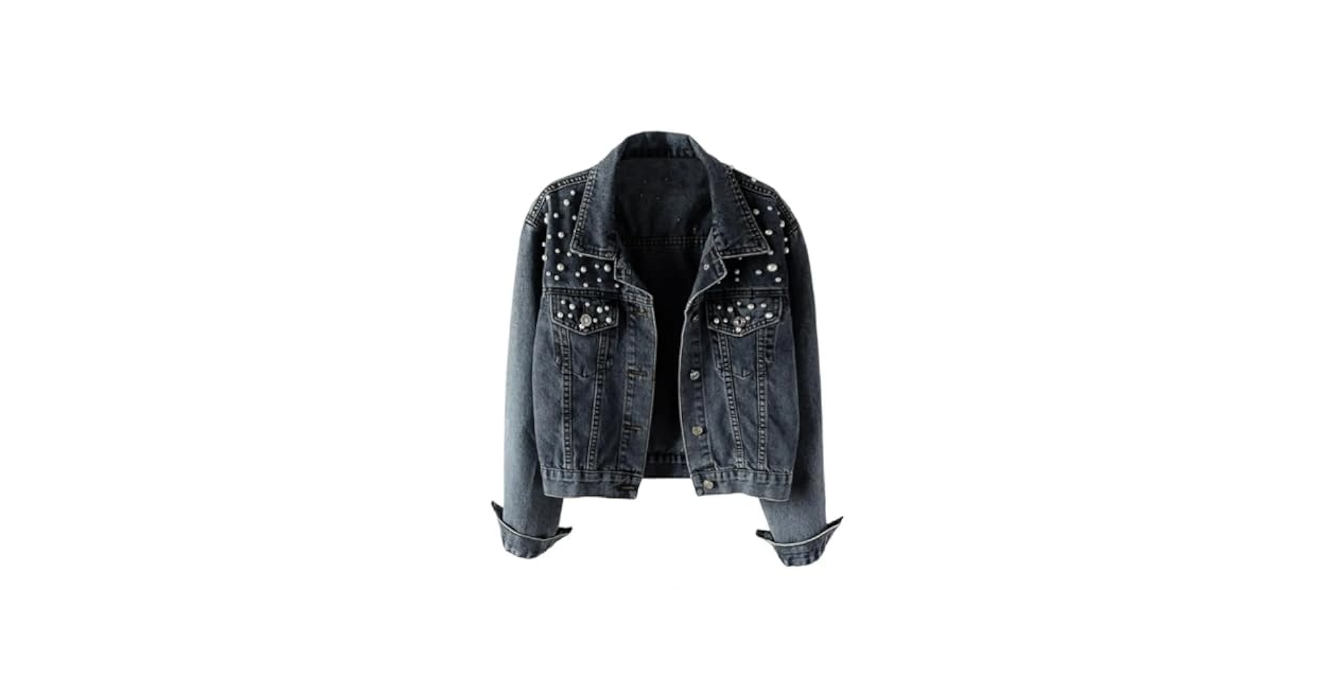 Amazon.com: Lady Denim Jacket Firm Stitching Autumn Denim