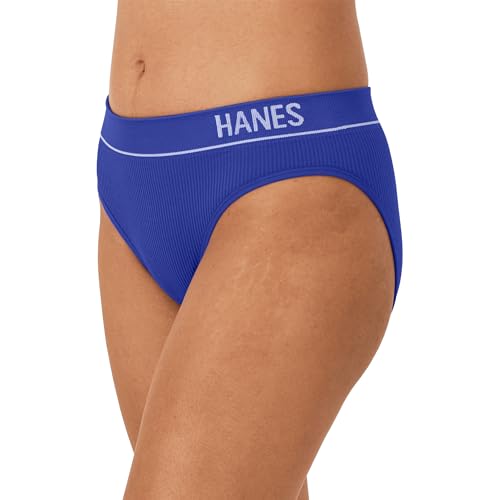 Image of Hanes Women's Originals Seamless Stretch Rib Bikini Panties Pack, Assorted Colors, 6-pack