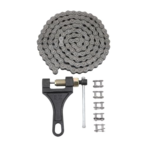 GOOFIT - GOOFIT 420 Standard Roller Chain 132 Link Chain Breaker Chain Master Link 5 PCS Replacement for 50cc 70cc 90cc 110cc 125cc Dirt Mini Pit Bike ATV Quad Go Kart Scooter