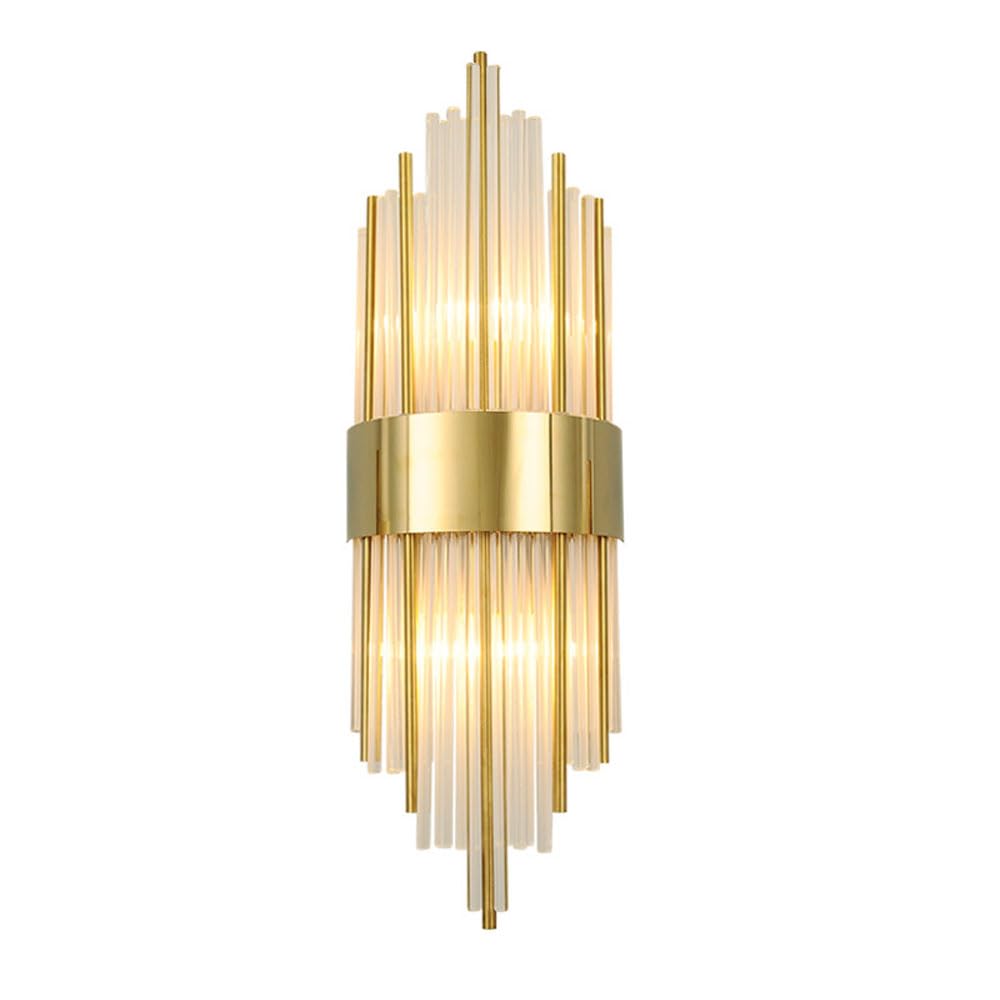 Aplique de pared cristal moderno E14 de 15W con tubo transparente