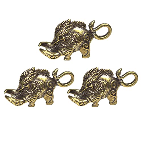 Ornements en laiton de sanglier en cuivre : le coffret de 3 statues cadeau ideal