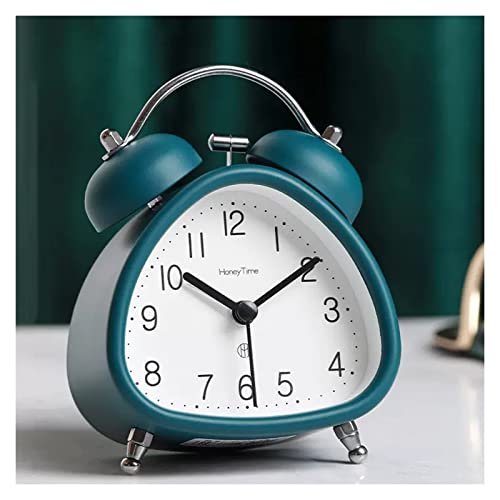 CFGJerWR Despertador, Reloj Despertador De Campana Doble 4,7 Pulgadas con Retroiluminación for Decoración del Dormitorio Y El Hogar for Niños(BLU)
