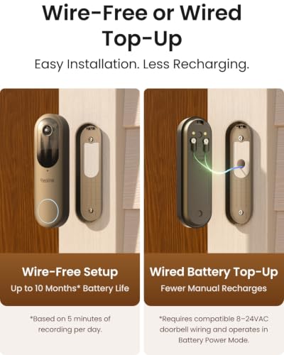 Image of REOLINK Battery Video Doorbell (2nd Gen) 2K 4MP Wireless Outdoor Camera