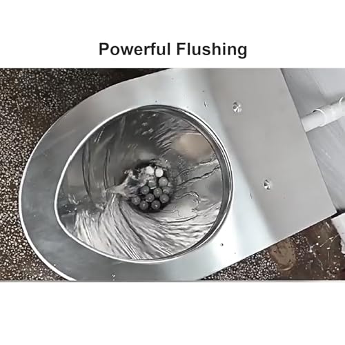 Inodoro para baños, inodoro de una pieza de acero inoxidable 304, instalación en suelo, para RVs, barcos, hospitales, hoteles miniatura 6
