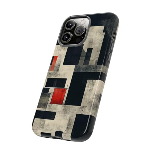 Coque iPhone 14 Pro Max géométrique rouge brillante et résistante - 2
