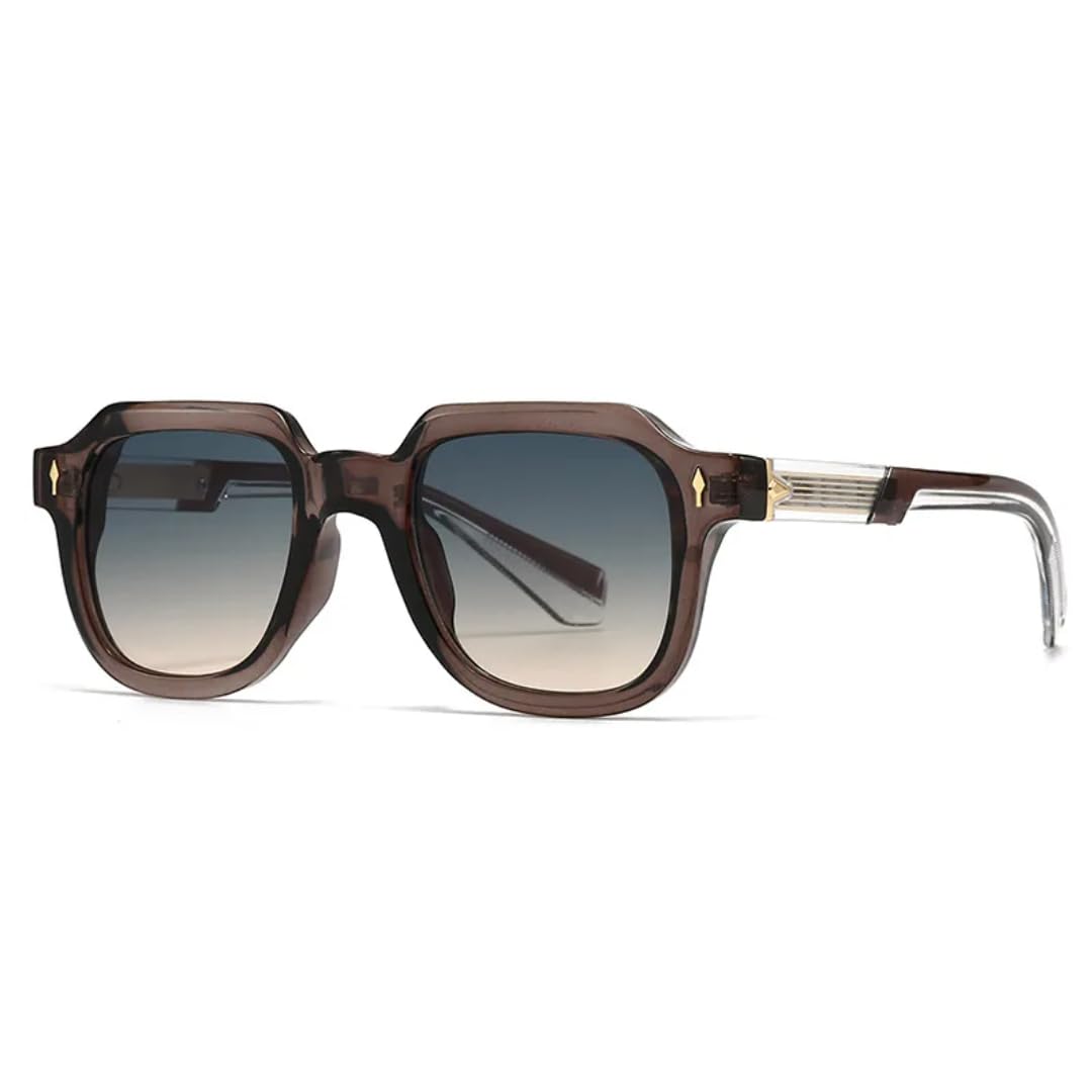 Occhiali da sole vintage rettangolari da uomo e da donna di lusso, occhiali da sole alla moda da uomo, UV400