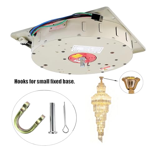 Anbaochi Chandelier Hoist Lifter System, DDJ50 4M Electric Motor Winch Lighting Lifting, 110V-120V Max Capacity 110lbs Hoist Lift, Remote-Controlled for Lamp Cleaning Maintenance (DDJ50-4m (110Lbs)) by Anbaochi - Used condition - Image 2