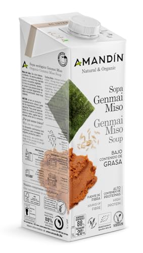 AMANDIN Caldo Miso - Paquete de 6 x 1000 ml - Total: 6000 ml