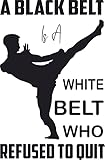 SEC Apparel Taekwondo Iron On Patches Decals Transfers Applique Letters for t Shirts Fabric Clothing V2 (Black Belt)