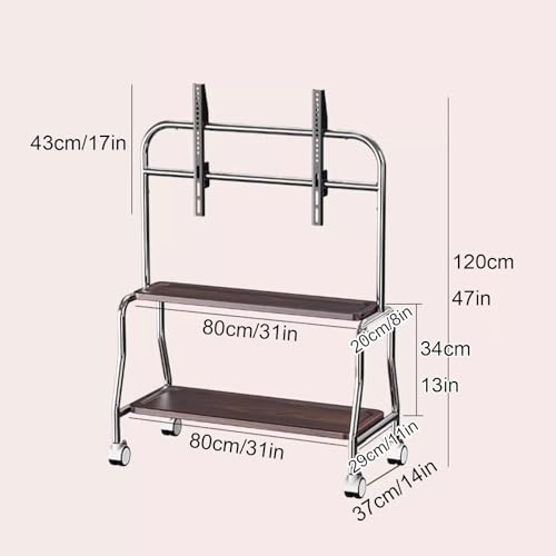Soporte móvil para TV de 32-75 pulgadas con ruedas miniatura 4