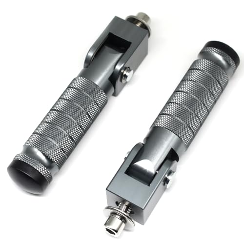 Image of Titanium Motorcycle Bicycle Folding Foot Pegs 90 Degree Foldable Electric Motorbike Ebike For Super73 S2 /ZX /RX /R /S Passenger Footrests Rearsets Rear Set Footpegs foot Rest Pedals M8 Install Bolts