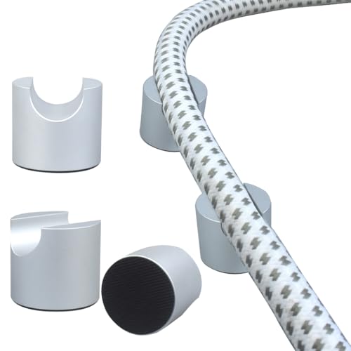 Soporte de alambre HiFi XAGMODSHN de aluminio con almohadilla de pie para cables de altavoces 4
