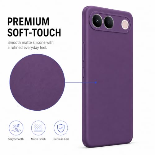 Image of FIRST MART Matte Silicone Back Cover for Vivo S2 - Purple