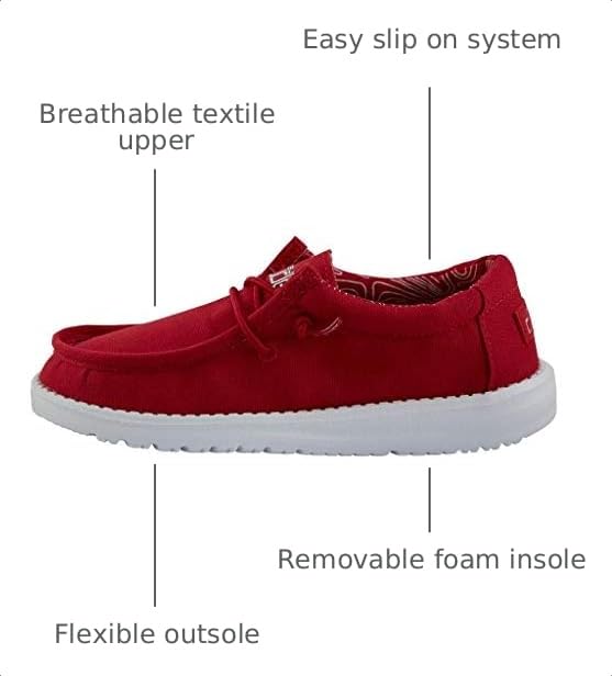 Image of HEYDUDE Boy's Wally Youth Multiple Colors | Boy's Shoes | Boy's Lace Up Loafers | Comfortable & Light-Weight