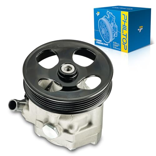 PHILTOP Power Steering Pump 215330, Fit for 2003-2005 Forester, 2006-2007 Forester 2.5T, Power Assist Pump with Pulley
