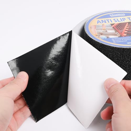 Image of Heavy Duty Anti Slip Traction Tape 4 inch x 30 FT, 80 Grit Waterproof High Friction Grip Tape for Indoor Outdoor Stairs, Pool, Ramps, Garage, Home & Commercial Use