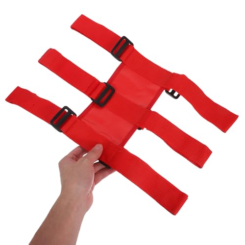 Soporte para extintor ibasenice contra vibraciones en el coche con banda de nylon rojo 4