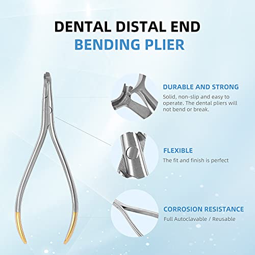 Dental Distal End Bending Plier Orthodontic Niti Bender Forceps, Orthodontic Arch Wire Cinch Back Plier Hammerhead With Serrated For Dentist, Dental Students #TOP4