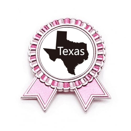 Broche Texas Ameusa rose en métal M pour sublimer un blazer de bureau