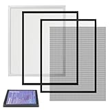 Solunex Premium Self-Adhesive Window Screen, High-Tensile Tear-Resistant Mesh with Hook & Sticky Tape, Heavy-Duty Bug Screen for Windows, Pet-Friendly, DIY Cut-to-Fit, Insect Protection (40 x 60)