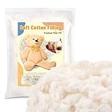 ZXIIXZ 200g/0.44lb Cotton Filling, Natural Cotton Stuffing for Stuffed Crochet Animals, Soft Premium Fiber Fill Cotton Batting for Pillow Stuffing, Cushions, DIY Stuffing Home Crafts, 7oz