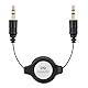 conecto CC20086 Aufrollbares Audio Stereo Aux Verbindungskabel Klinkenkabel, 3,5mm Klinkenstecker mit Integrierter Spule, 0,8m, schwarz