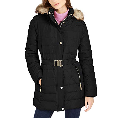 Michael Kors Mid-Length Down Coat (Large, Black)